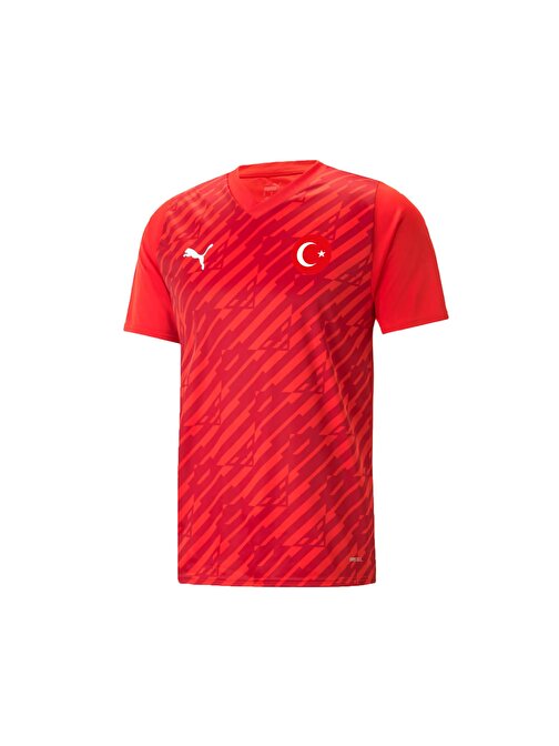 Puma Euro 2024 Türkiye Milli Antrenman Taraftar T-shirt Spor Forma TUR-70537101  Kırmızı