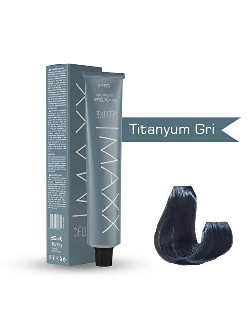 Maxx Deluxe Tüp Boya Titanyum Gri 60 ml  x 2 Adet