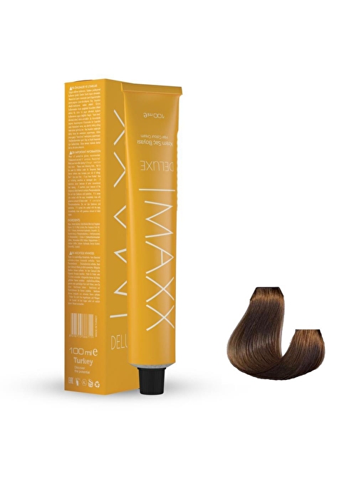 Maxx Deluxe Tüp Boya 8.0 Açık Kumral 60 ml x 3 Adet