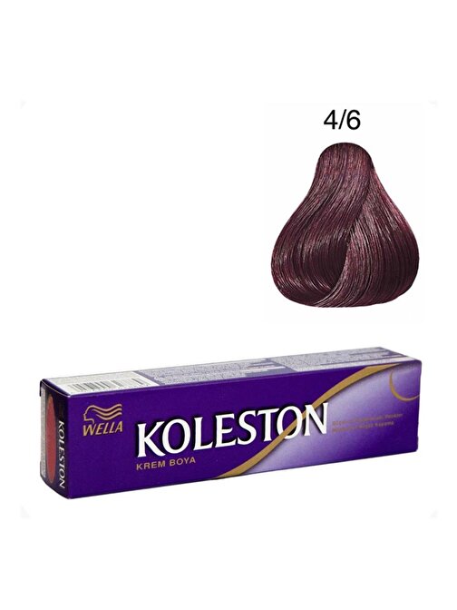 Koleston Tüp Boya  4/6 Kızıl Viyole x 4 Adet + Sıvı Oksidan 4 Adet