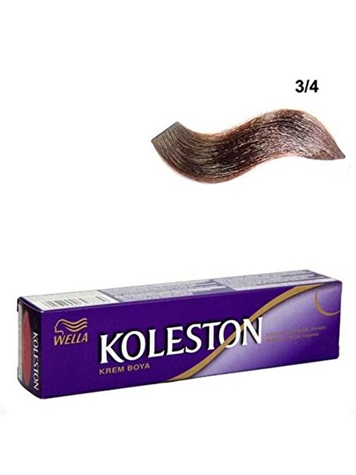 Koleston Tüp Boya  3/4 Koyu Kestane x 4 Adet + Sıvı Oksidan 4 Adet