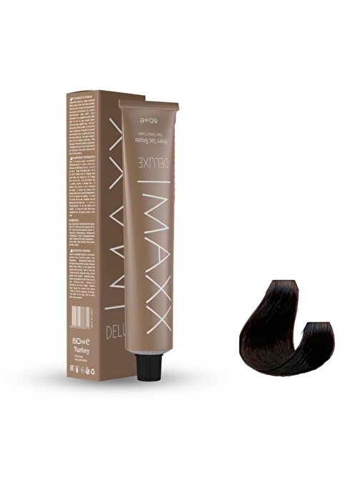 Maxx Deluxe Tüp Boya 5.1 Küllü açık Kahve 60 ml x 4 Adet + Sıvı Oksidan 4 Adet