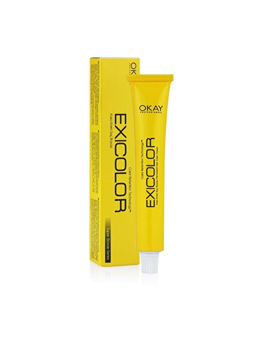 Exicolor Tüp Boya 1002 Extra Açık İnci Sarısı x 4 Adet + Sıvı Oksidan 4 Adet