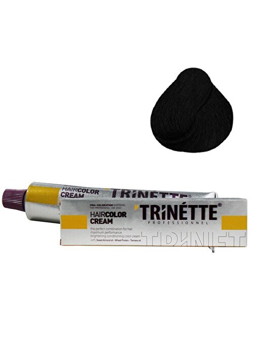 Trinette Tüp Boya 1 Siyah 60 ml x 3 Adet + Sıvı Oksidan 3 Adet