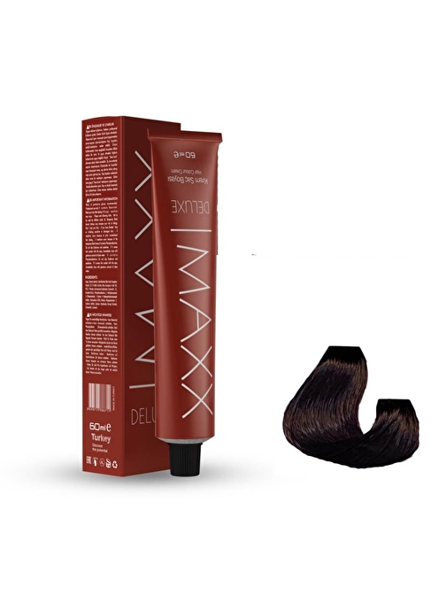 Maxx Deluxe Tüp Boya 3.22 Patlıcan Moru 60 ml  x 2 Adet + Sıvı Oksidan 2 Adet