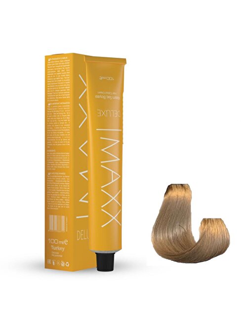 Maxx Deluxe Tüp Boya 9.0 Sarı 60 ml  x 2 Adet + Sıvı Oksidan 2 Adet