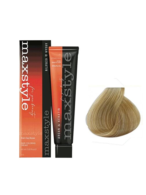 Maxstyle Argan Keratin Saç Boyası 9.0 Sarı  x 3 Adet + Sıvı oksidan 3 Adet