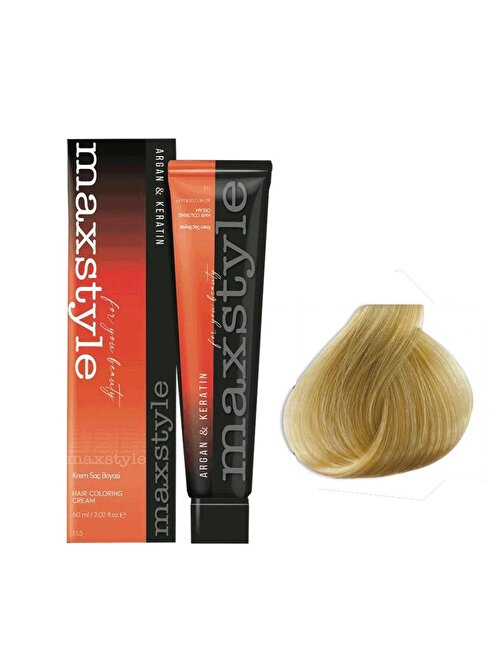 Maxstyle Argan Keratin Saç Boyası 9.3 Sarı Dore  x 3 Adet + Sıvı oksidan 3 Adet