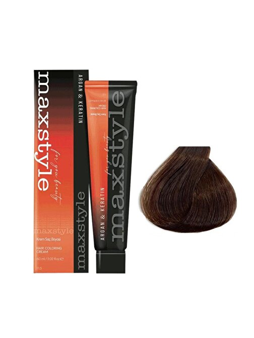 Maxstyle Argan Keratin Saç Boyası 6.8 Tütün Kahve x 4 Adet