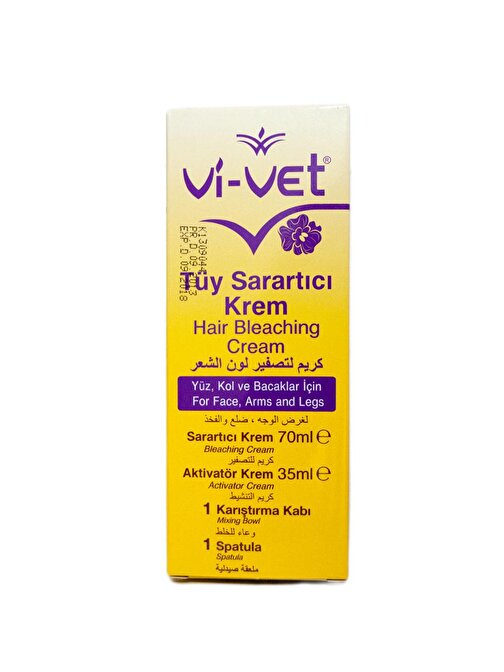 Vi-vet Tüy Sarartıcı Krem 35 ml +70 ml Paket x 4 Adet