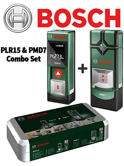 Bosch PLR 15 Lazer Metre + Bosch PMD 7 Duvar Tarama Dedektörü