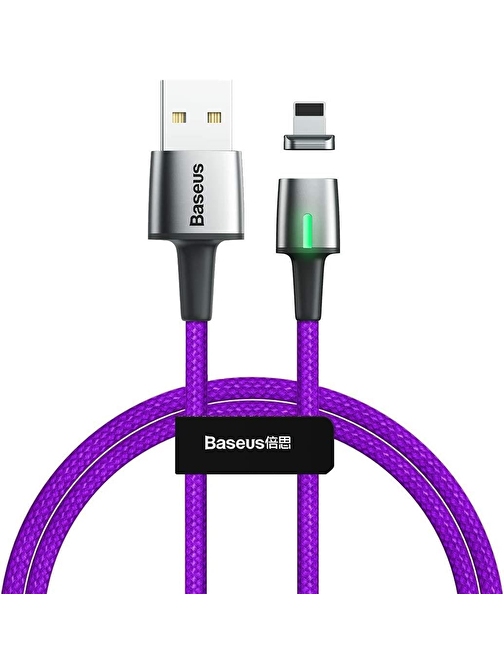 Baseus Zinc Magnetic Usb Kablo Şarj İPhone 7-8-XS-XR 2.4A 1 Metre