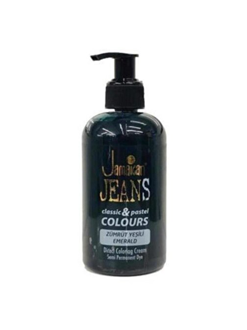 Jamaican Jeans Color Su Bazlı Saç Boyası 250 ml Zümrüt Yeşili