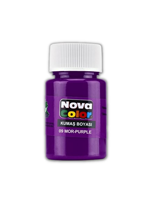 Mor Kumaş Boyası Tişört Çanta Tekstil Boyası 30 ml 1 Adet Nova Color Kumaş Boyası Mor 1 Adet