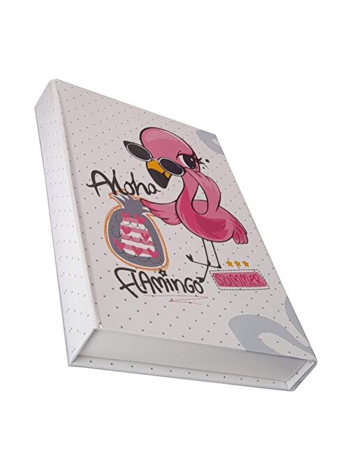 Hatıra Defteri Kilitli Kız Modeli Günlük Defteri Flamingo Hediye Kutulu 100 Yaprak Çizgili 1 Adet