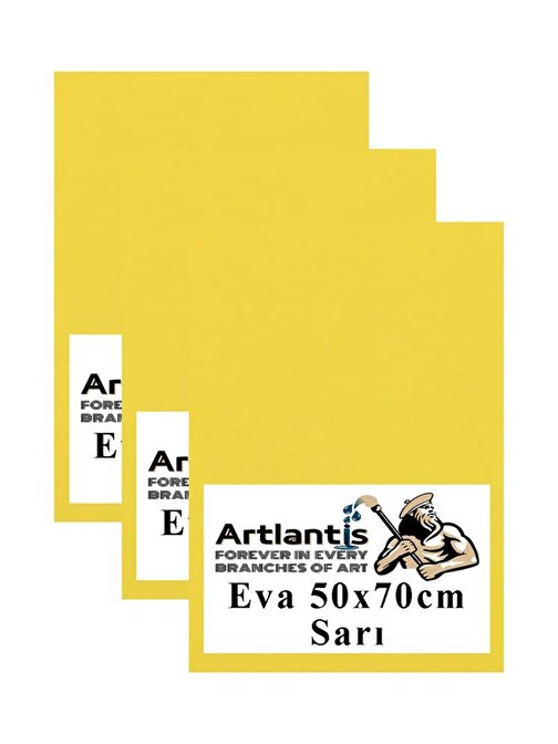 Sarı Eva 50x70 cm 3 Adet Eva Süngeri Okul Kreş Anasınıfı Elişi Etkinlikleri