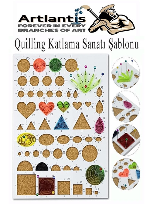 Quiling Şablonu 1 Adet Quling Kağıt Şekillendirme Şablonu Plastik 55 Bölümlü 15x21.5 cm