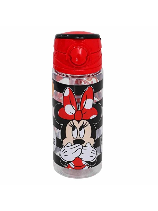 Minnie Mouse Lisanslı Pipetli Plastik Matara 500 ml Kırmızı (OTTO-42514)