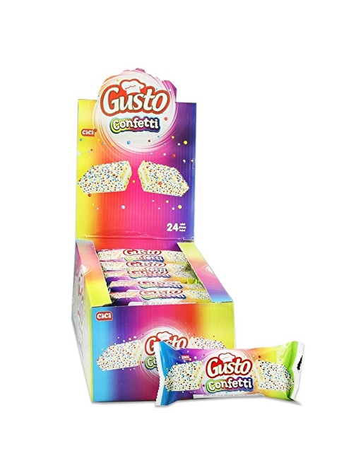 Cici Gusto Konfeti Kek 40 Gr. 24'lü (1 Paket)