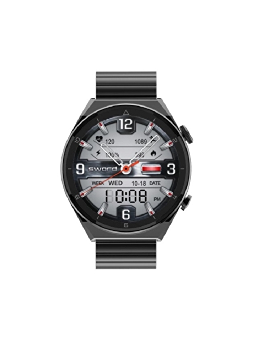 SWORD SMART WATCH WIA 2 SW-WIA102 AKILLI SAAT SİYAH METALİK