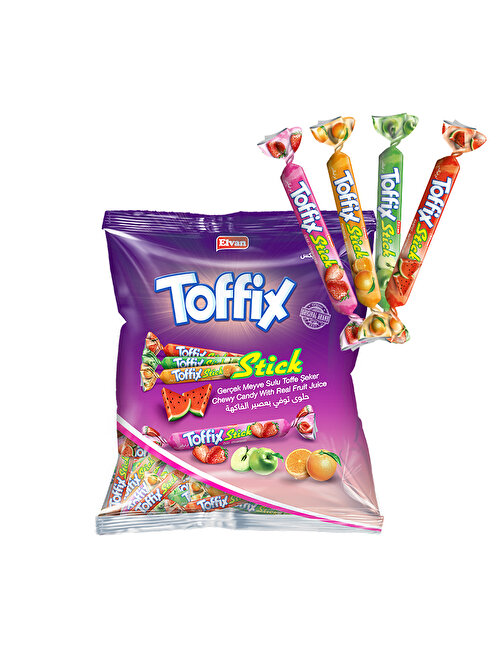 Toffix Stick Meyveli Mix Şeker 800 Gr. (1 Poşet)