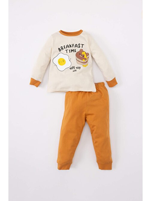 Erkek Bebek Baskılı Uzun Kollu Penye Pijama Takımı A9019A524SP