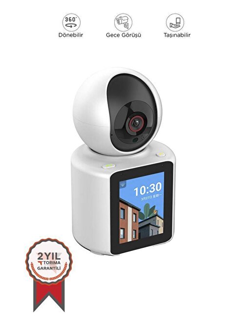 Torima CMR-11 Monitörlü Smart Ip Full Hd 360° Akıllı Güvenlik Kamerası Bebek Kamerası