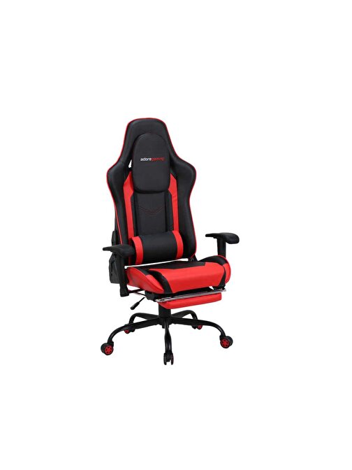 Adore Gaming Combo Profesyonel Oyuncu ve Çalışma Koltuğu-Siyah-Kırmızı 71x130-139,5x58 cm (GxYxD)