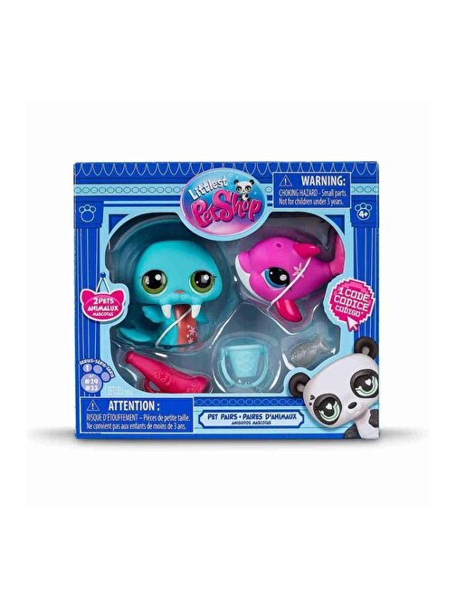 Hasbro Littlest Petshop Figür Minişler 2'li Paket Hayvanlar Fok Balığı-Yunus 00508 (KOLİ İTEMİ S00005264)