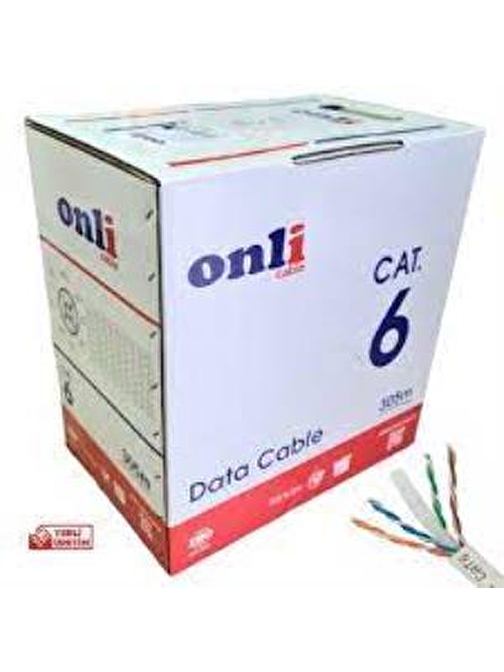 Onli ER-6002 U-UTP 23 AWG CCA CU 305 Metre Cat6 Kablo