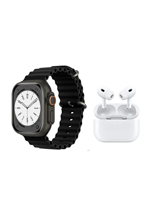 BYRTECH T10 Watch Ultra 2 Akıllı Saat + Air Pro Bluetooth Kulaklık İkili Paket