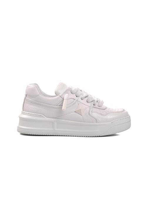 Ayakmod Premium 1306 Beyaz Cilt Erkek Sneaker