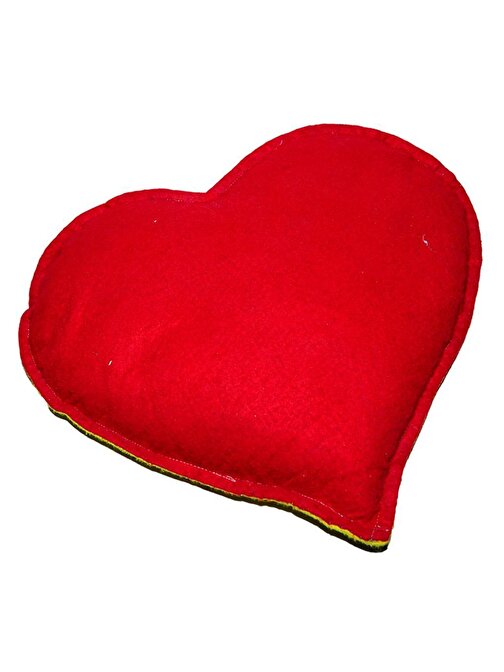 Tuz Yastığı Kalp Şeklinde Sarı Kırmızı Kaya Tuzu Yastık 2-3KG