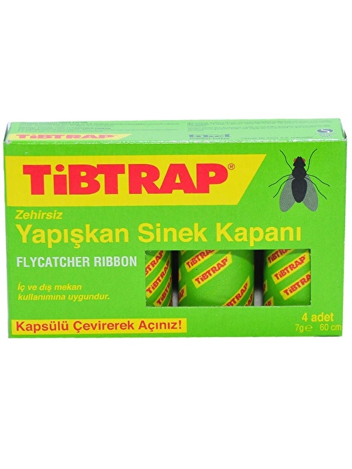 Tibtrap Yapışkan Sinek Kapanı 4 Ad Yakalayıcı Öldürücü Yapışkan