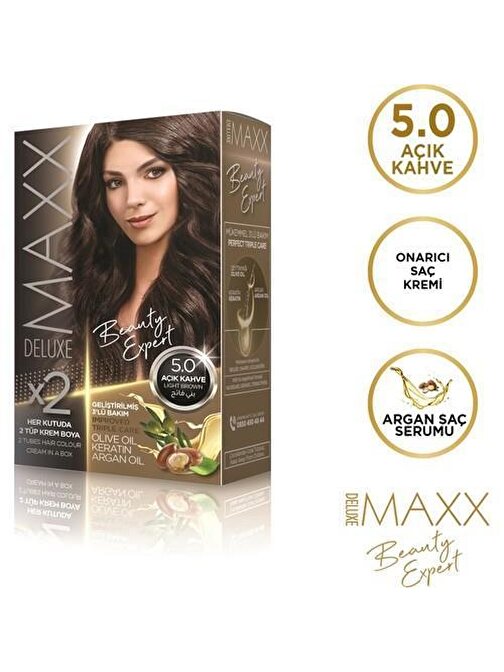 Maxx Deluxe Saç Boyası 5.0 Açık Kahve