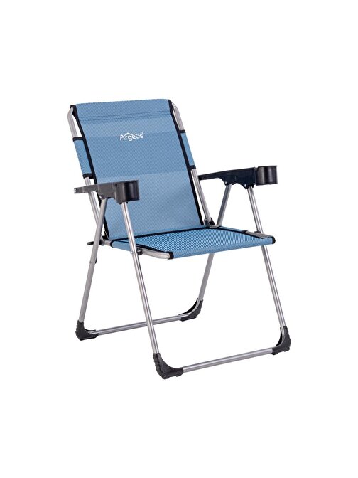 Argeus Rock Katlanabilir Kamp Sandalyesi Bardaklı - Okyanus Mavisi (A-25-R1)
