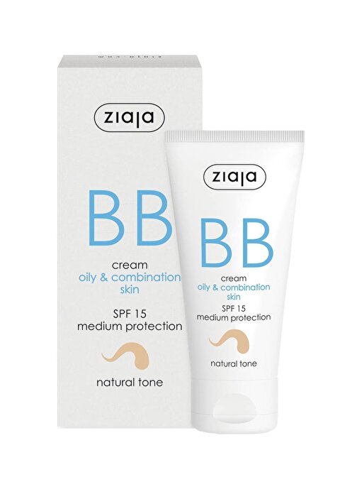 Zıaja Bb Krem Spf15 Natural Ton Yağlı Ciltler 50 Ml