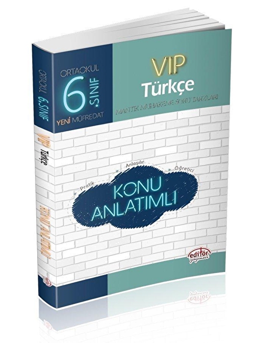 6.Sınıf Vip Türkçe Konu Anlatımlı Editör Yayınları