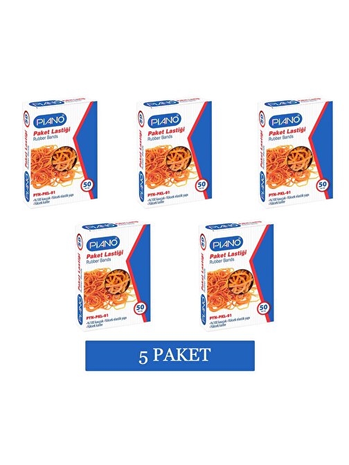 Piano Kauçuk Ambalaj Lastiği 50 gr (PYN-PKL-01) 5 Paket