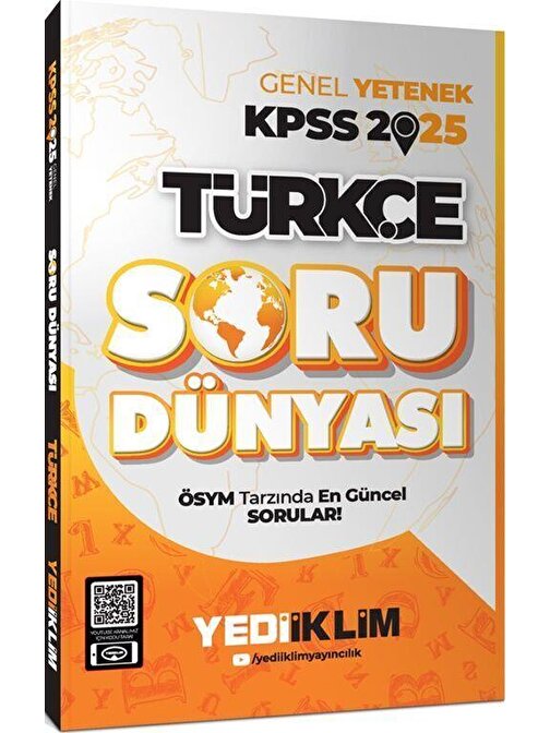 2025 KPSS Genel Yetenek Türkçe Soru Dünyası Yediiklim Yayınları