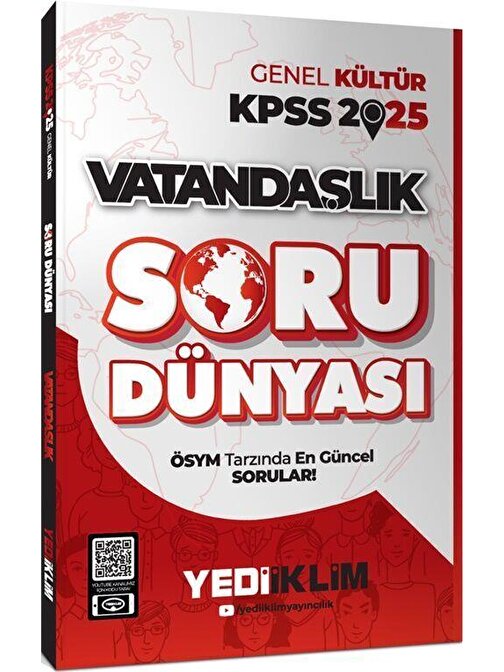 2025 KPSS Genel Kültür Vatandaşlık Soru Dünyası Yediiklim Yayınları