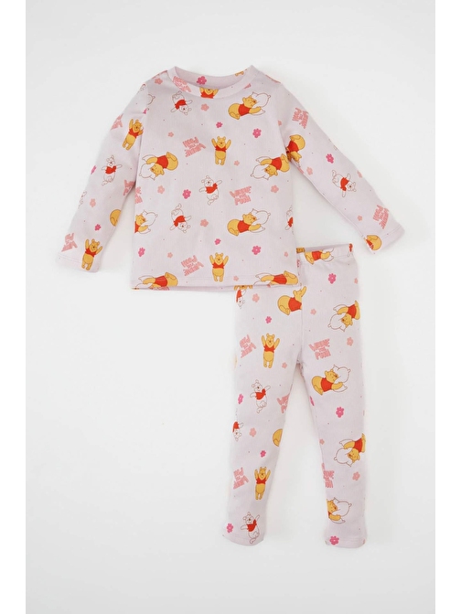 Kız Bebek Disney Winnie The Pooh Uzun Kollu Fitilli Kaşkorse Pijama Takımı D1810A524AU