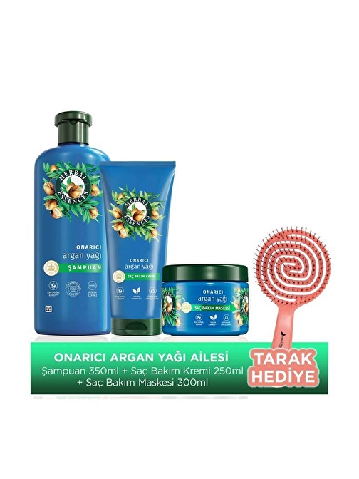 Herbal Essences Onarıcı Argan Yağı Bakım Kremi 300ml+Mask300ml+Şamp350ml