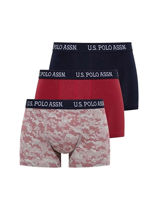 U.S. Polo Assn.  3 Lü  Set Çok Renkli Erkek Boxer