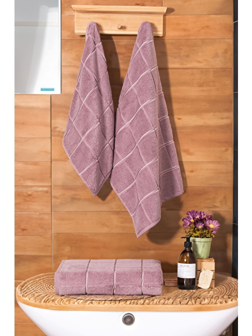 Varol Kare Micro Cotton Banyo Havlusu 90x150cm