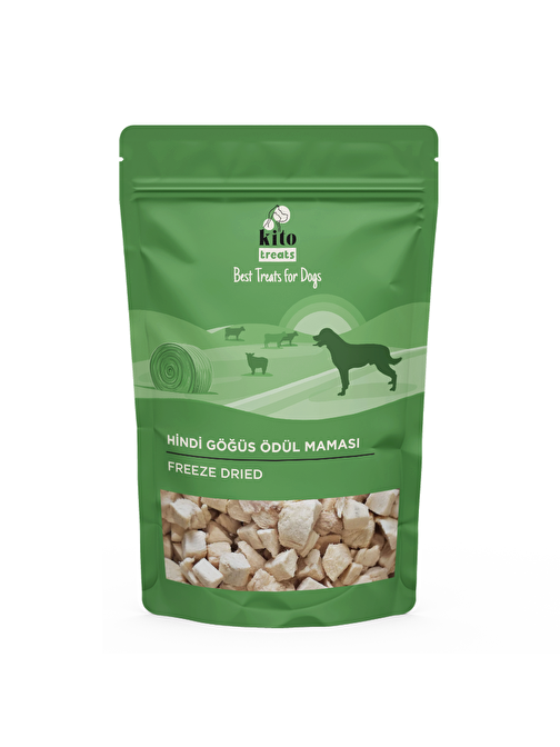 Kito Freeze Dried Hindi Göğüs Ödül Maması Köpekler İçin