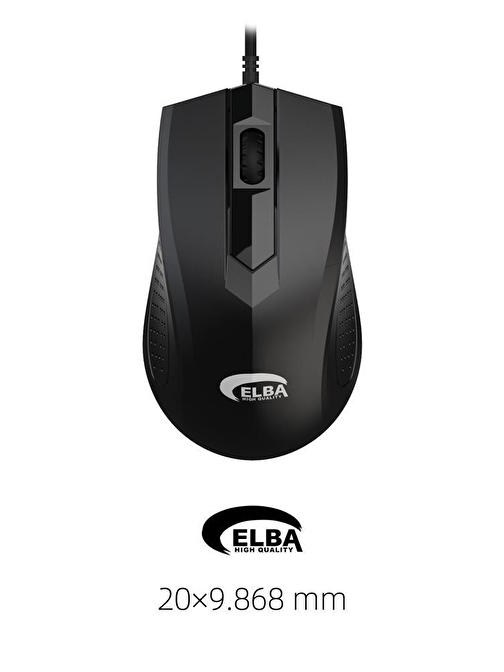 Elba M303 Usb Siyah 3D Optik Kablolu Mouse