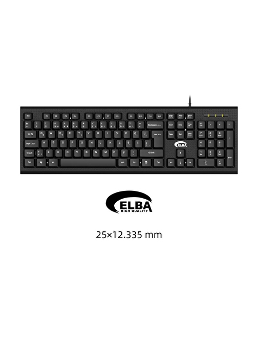 Elba K112 Q Usb Siyah Türkçe Kablolu Standart Klavye