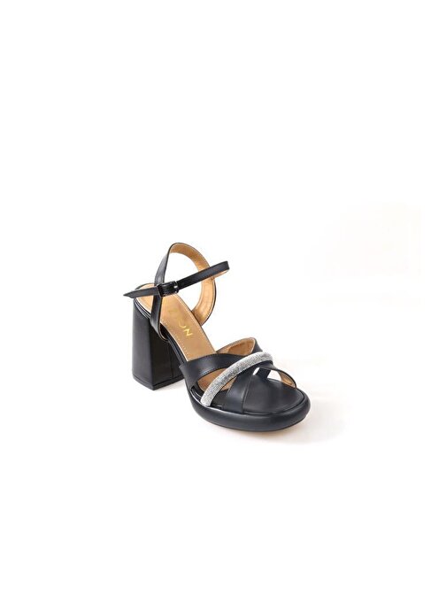 Papuçcity Wzy 02710 10,5 Cm Topuklu Kadın Sandalet Ayakkabı