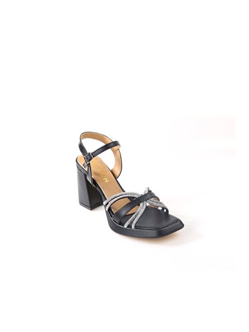 Papuçcity Wzy 02709 9 Cm Topuklu Kadın Sandalet Ayakkabı